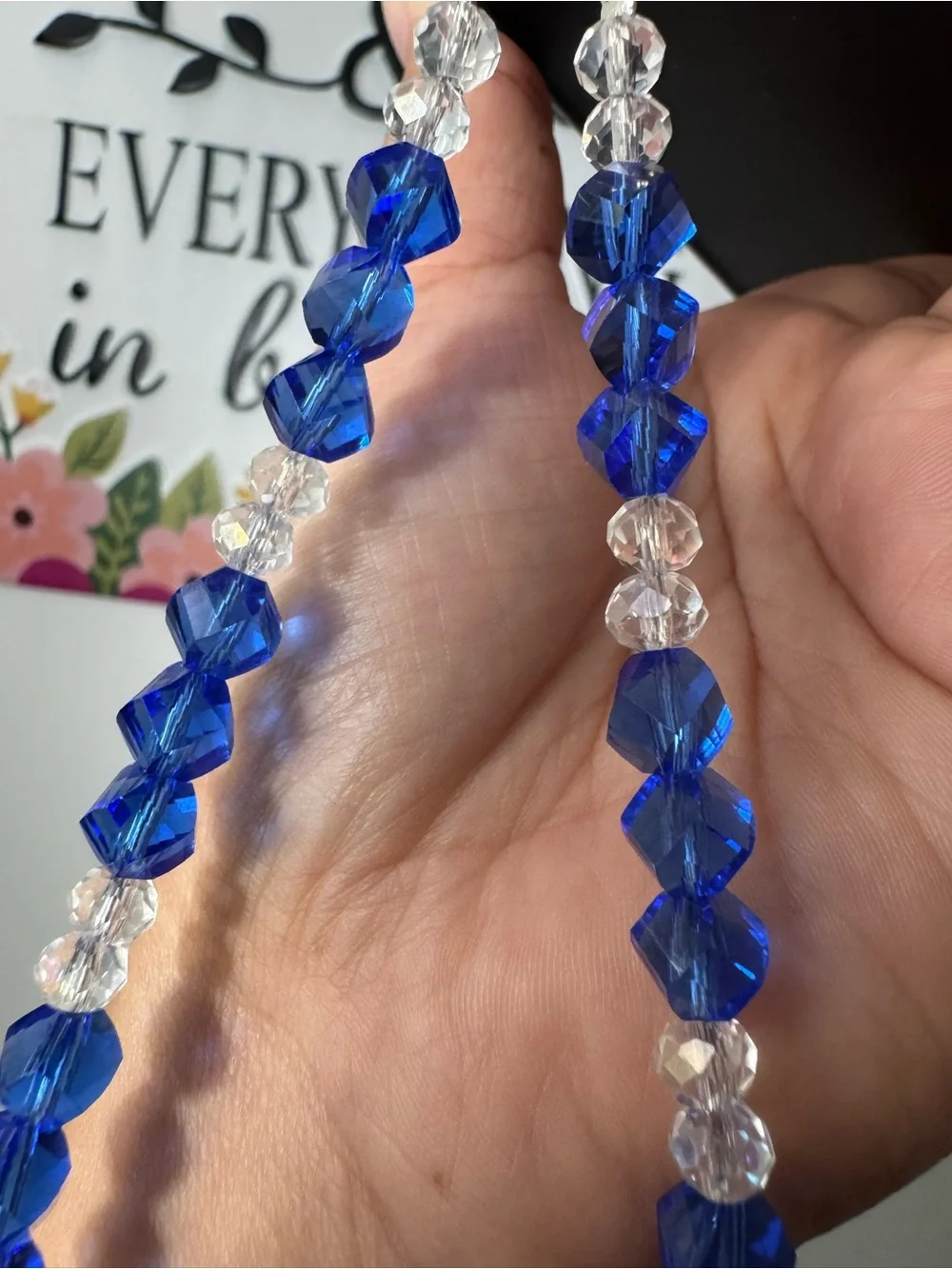 Bling Bling Crystal and Blue Phone/Key/Bag Chain #P1075
